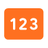numeros 1 2 3 laranja